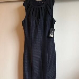 GUESS Navy Cutout-Detail Sleeveless Midi Dress